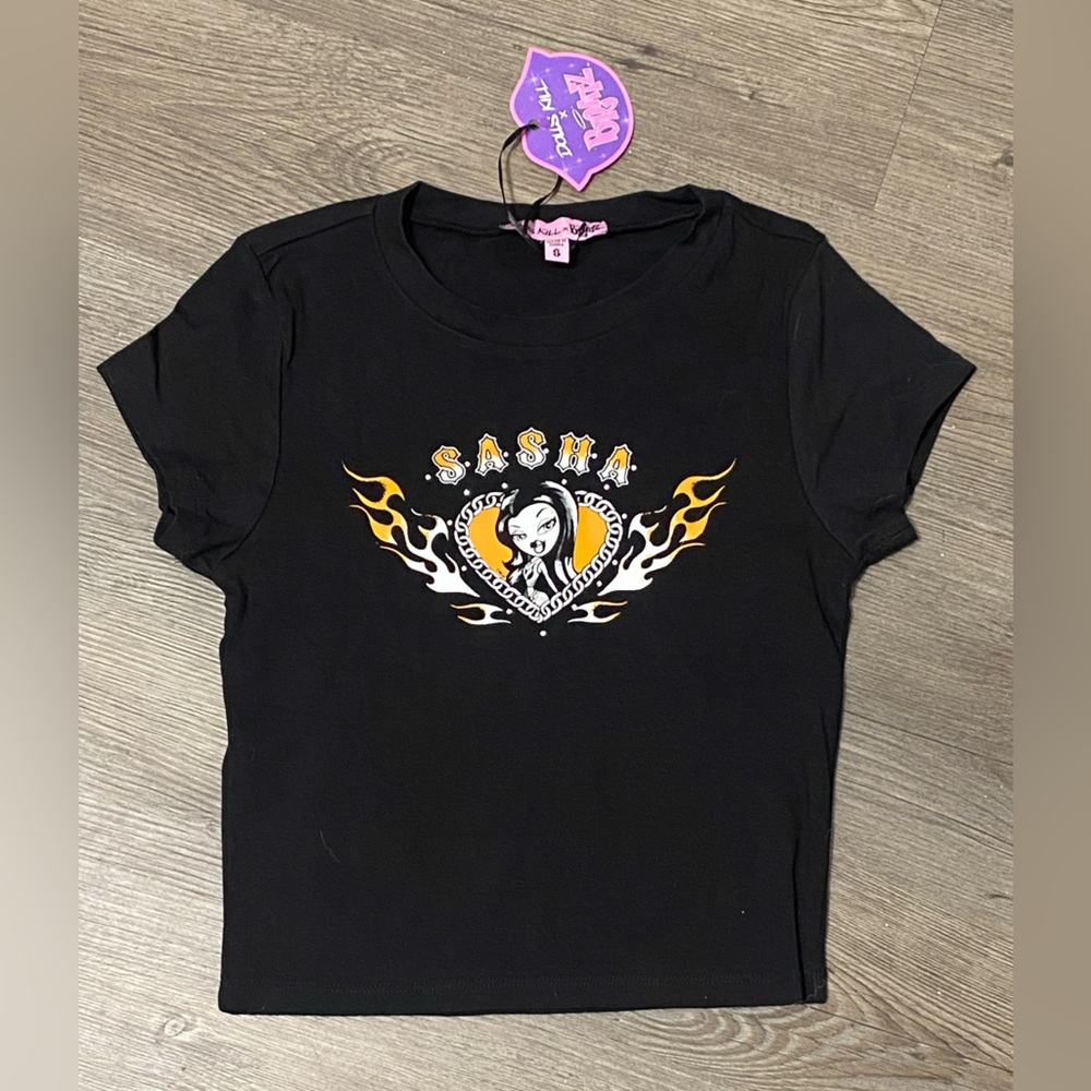 NWT Dolls Kill x Bratz Serving Sass Sasha Baby Tee